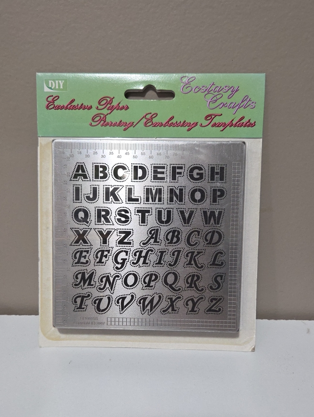 Alphabet Paper Piercing & Embossing Template